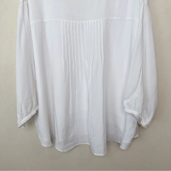 Jackson Rowe Womens Large Puff Sleeve Fluttershy Vneck Blouse - Picture 13 of 16